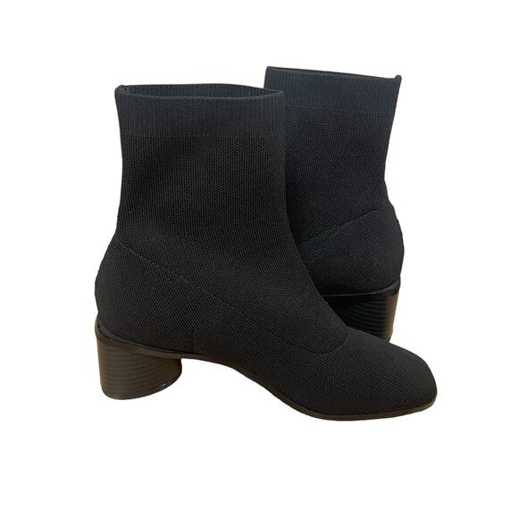 ASOS DESIGN Radley Knit Heeled Sock Boots In Black Women's Size 5 Pointed Toe - Picture 2 of 8